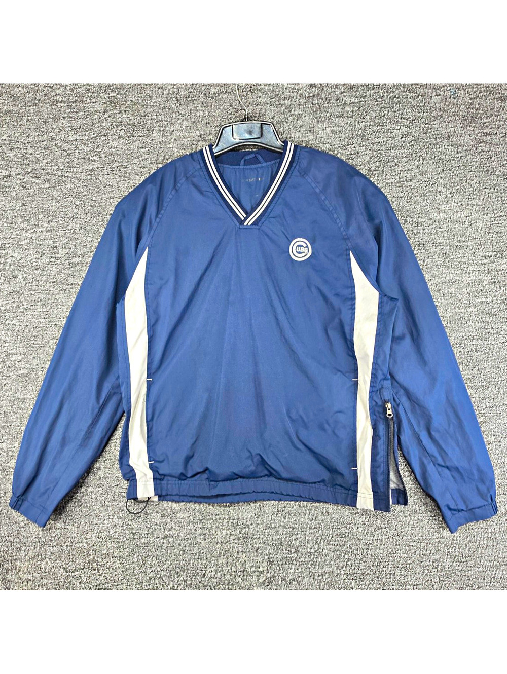 Chicago Cubs Sport-Tek Windbreaker Pullover Jacket Men's M Navy Blue MLB